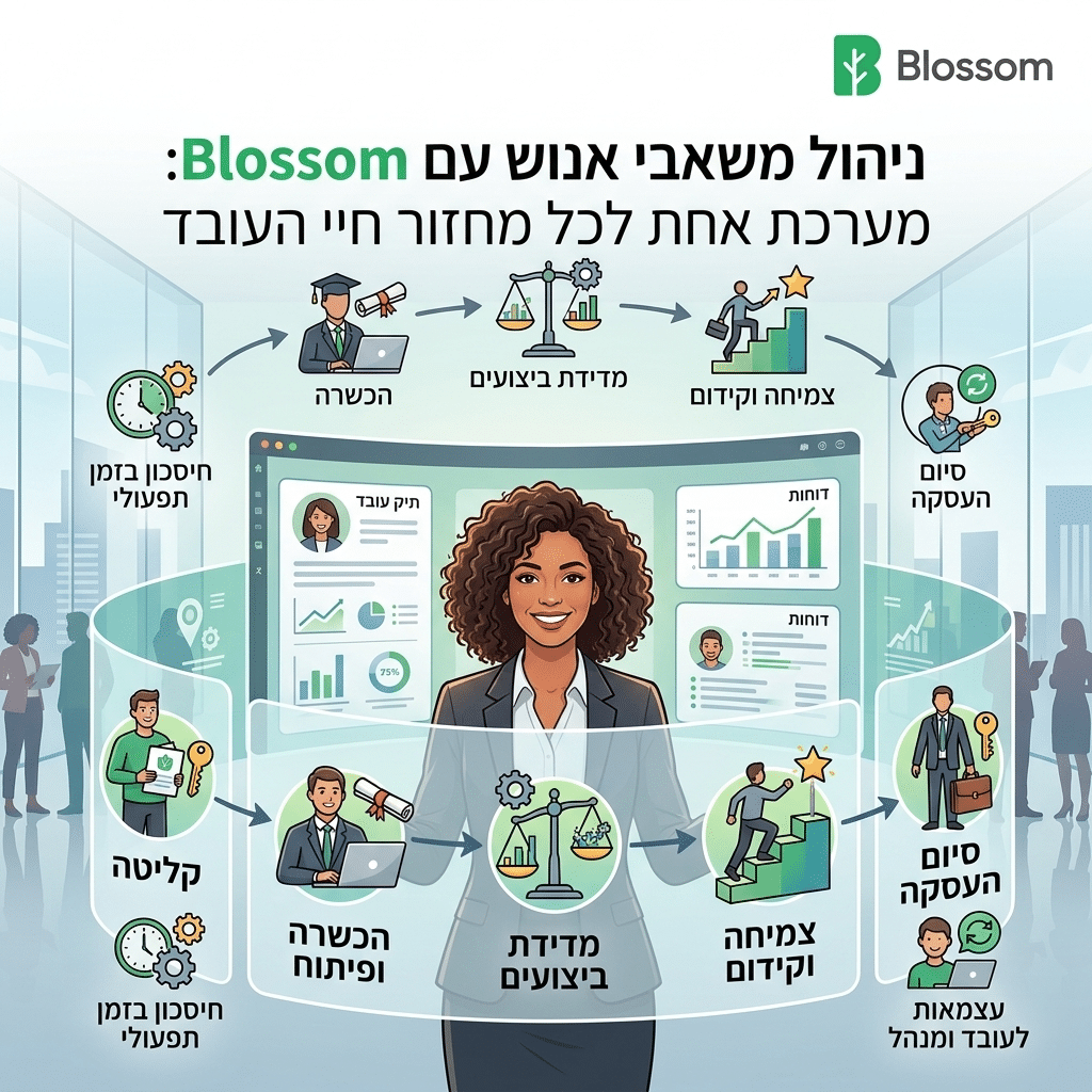 ניהול משאבי אנוש עם מערכת בלוסום